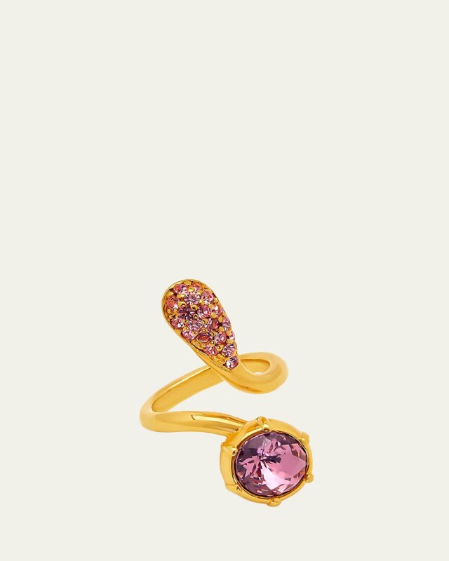 Pave Crystal Wrap Ring